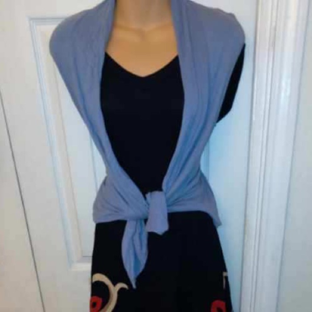 Blue cardigan vest